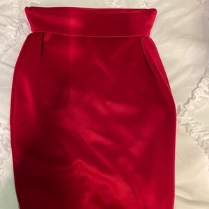 red fancy skirt